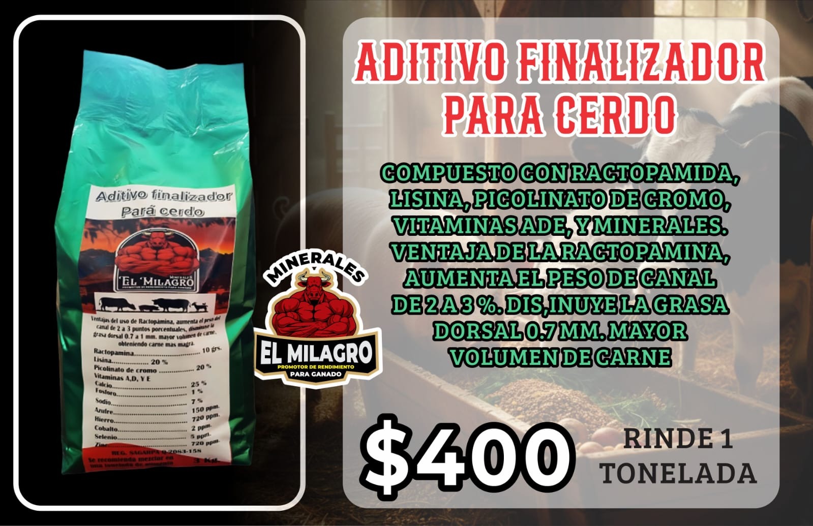 Milagro Mix Plus para Cerdo